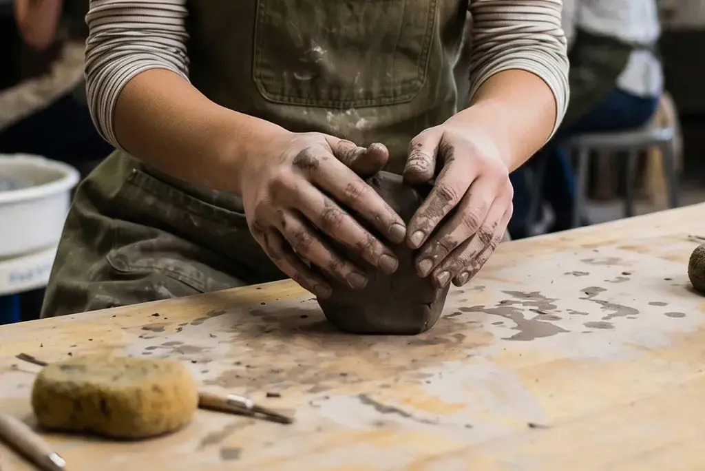 Clases de cerámica y alfarería en Olivos, Buenos Aires. Modelado de arcilla, esculturas, utencillos, a mano o en torno.